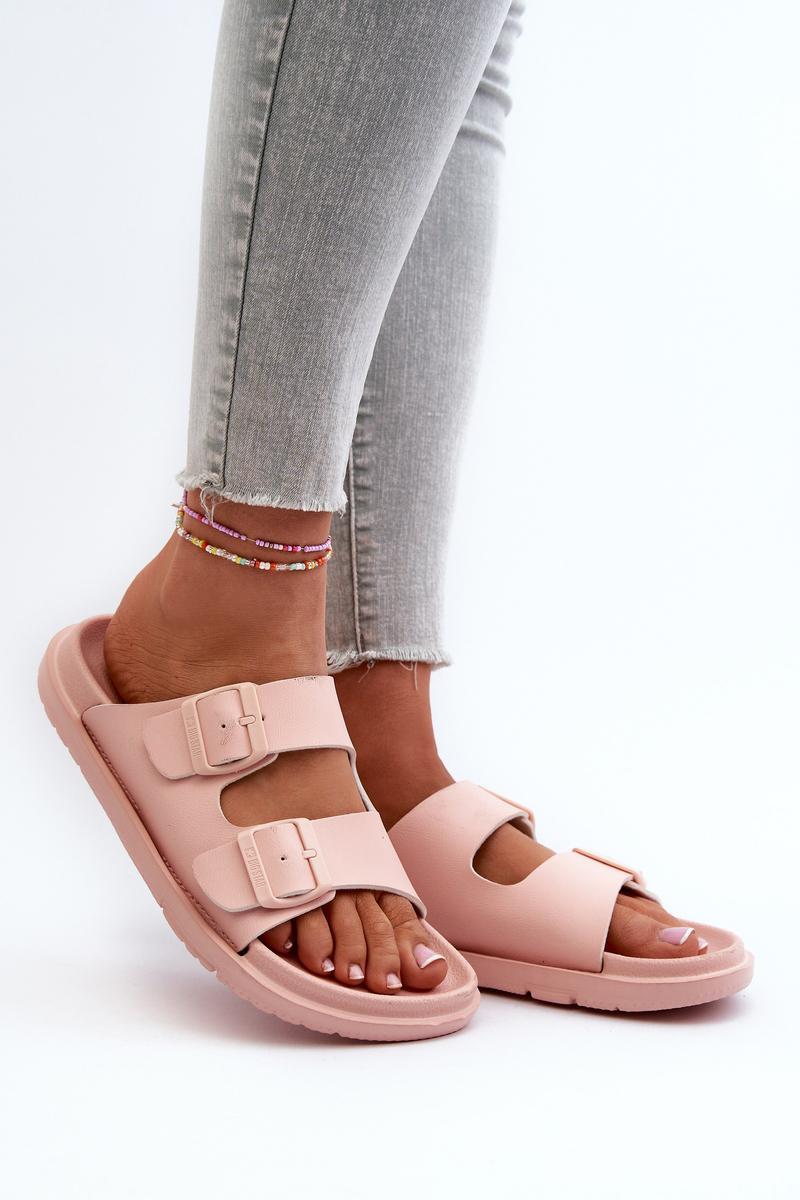 Step In Style Pink Flip Flops with Adjustable Straps