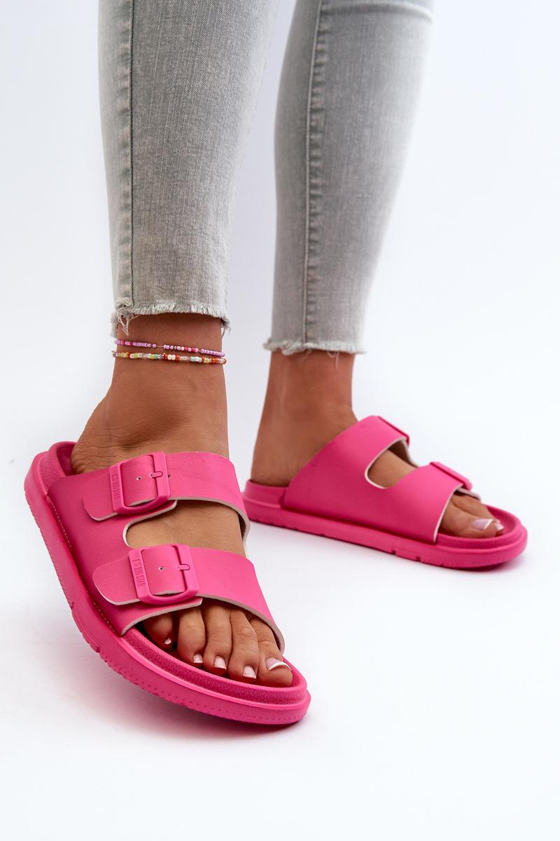 Step In Style Fuchsia Flip Flops with Adjustable Straps - view 3