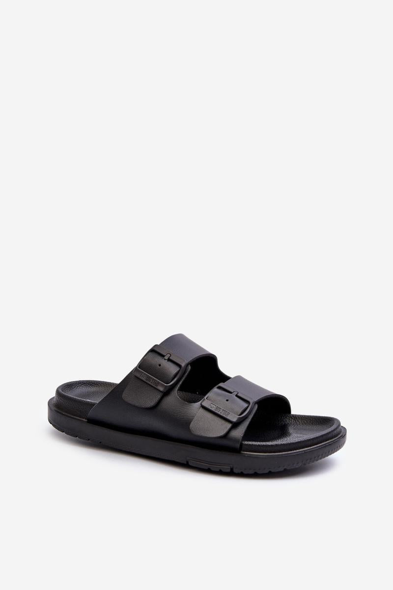 Step In Style Black Flip Flops with Adjustable Straps - view 2