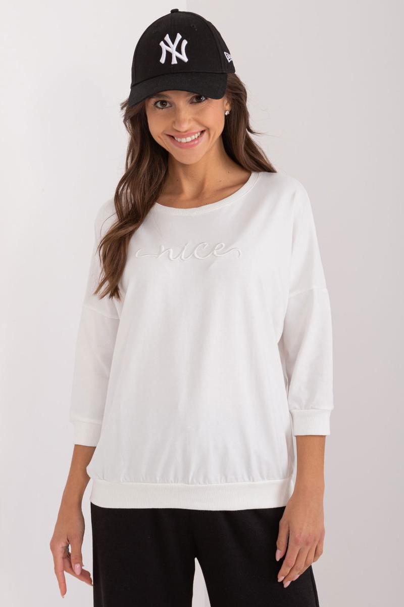 Relevance Ecru Cotton Sweatshirt