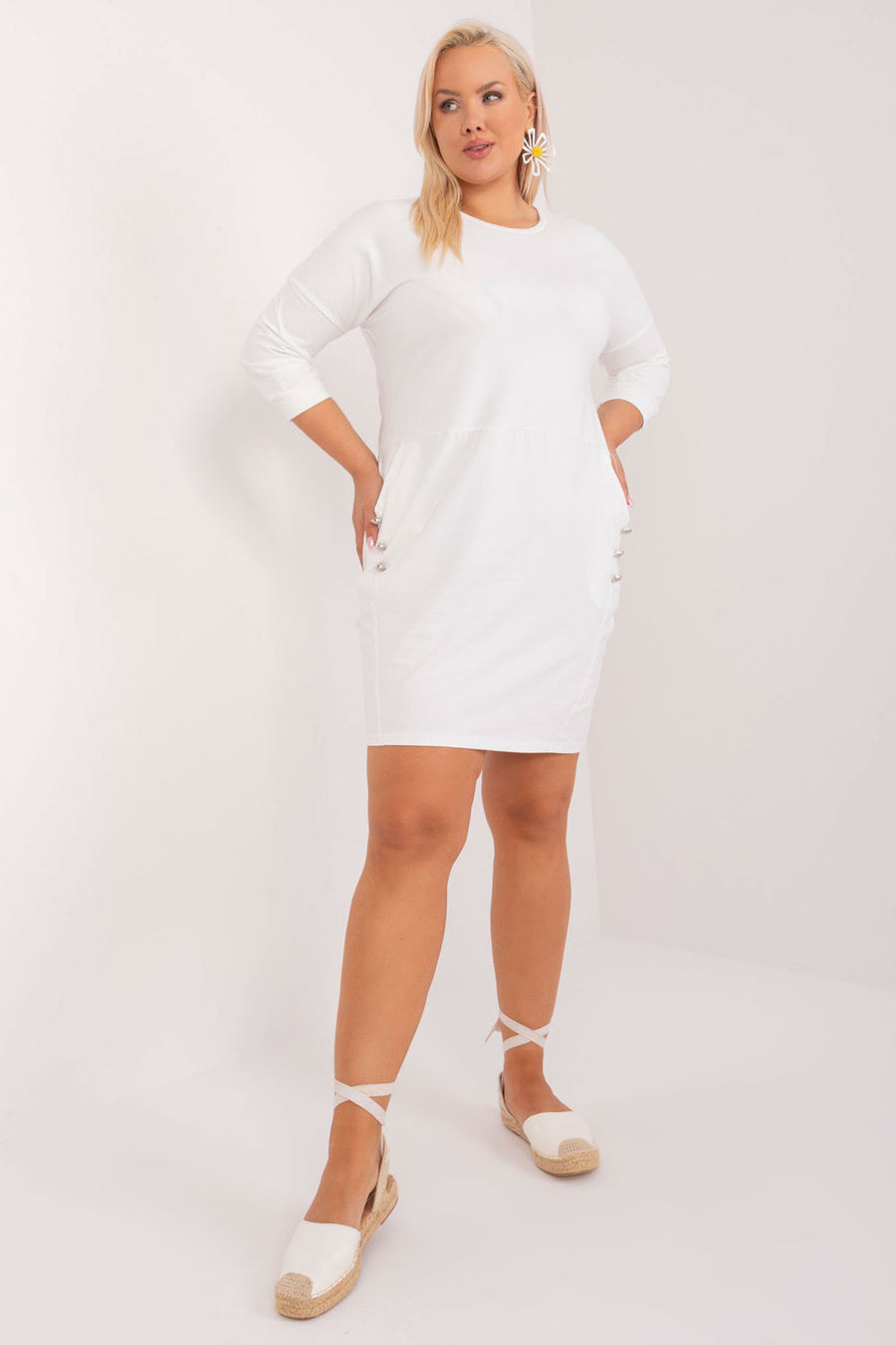 Relevance Ecru Plus Size Dress