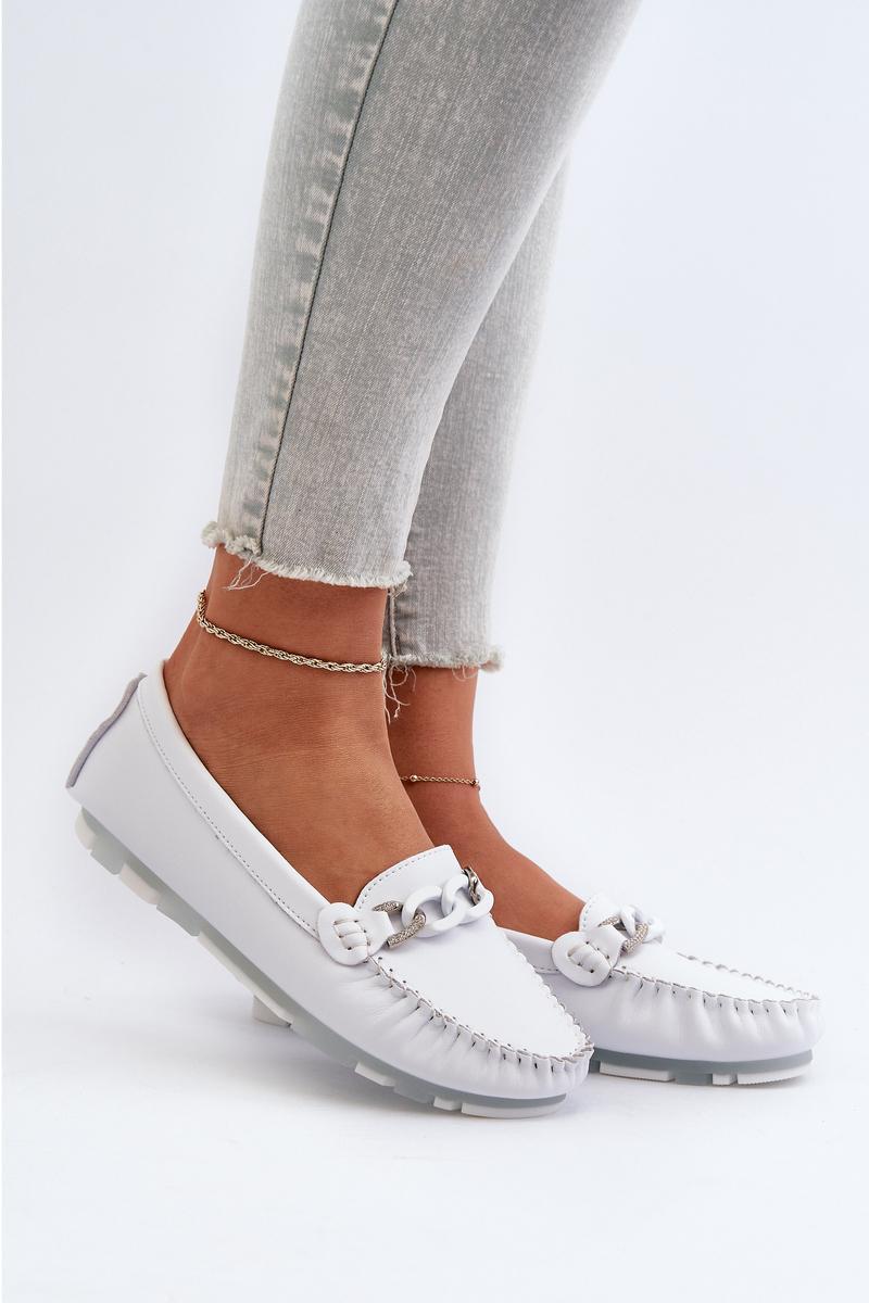 Step In Style White Moccasins