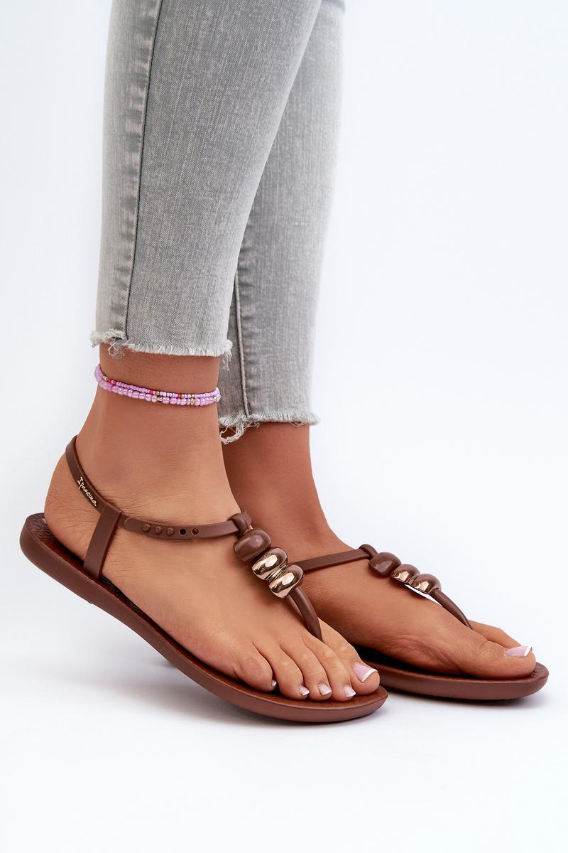 Step In Style Brown Flat Sandals