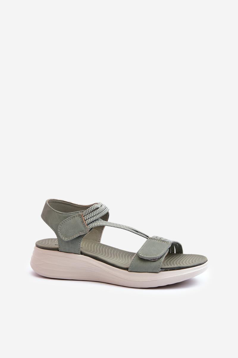 Step In Style Eladora Green Wedge Sandals - view 2