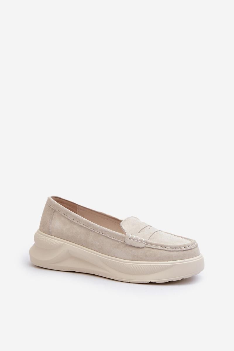 Step In Style Filidia Beige Suede Platform Moccasins - view 2