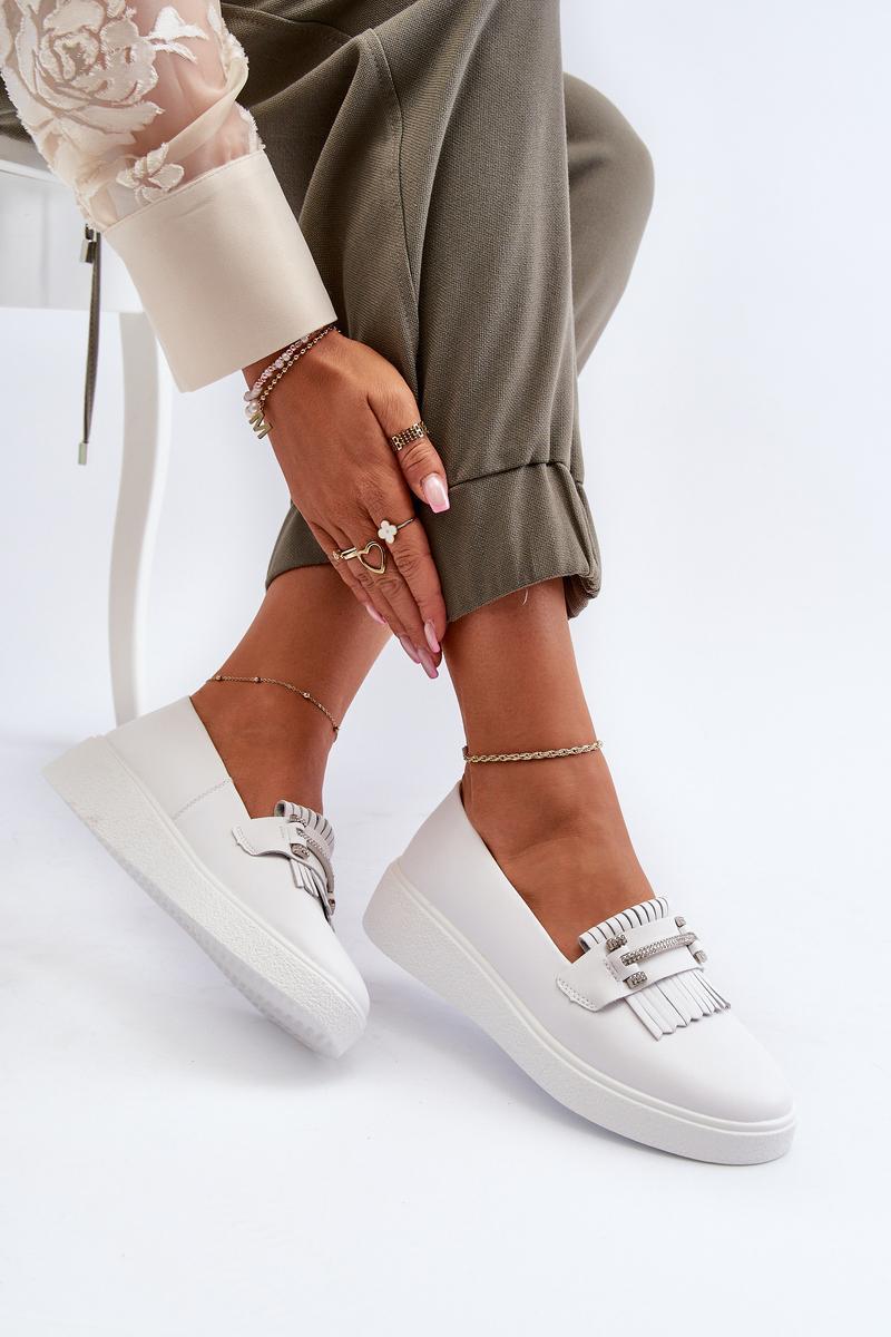 Step In Style White Platform Moccasins - view 3