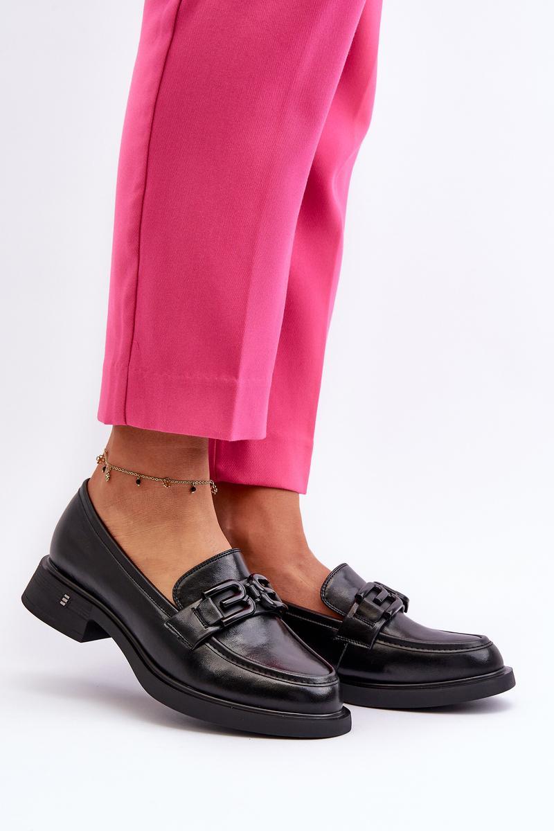Step In Style Triana Black Leather Moccasins