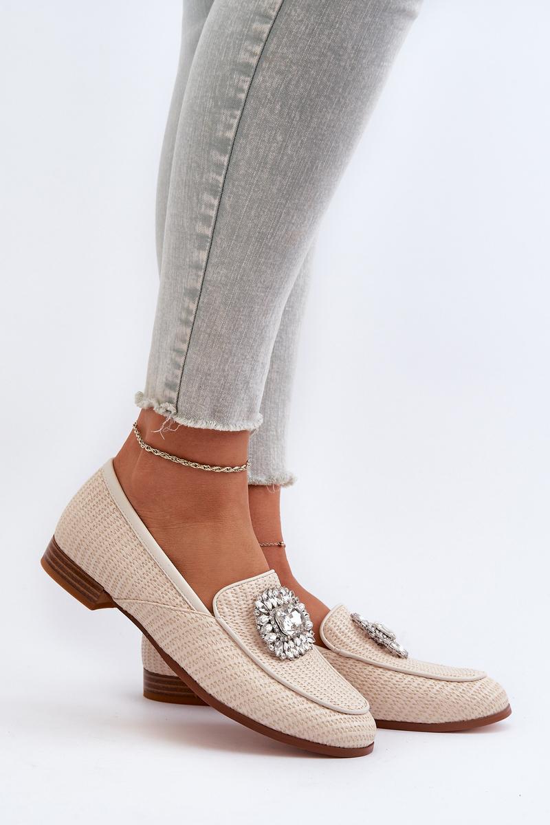 Step In Style Beige Flat Moccasins