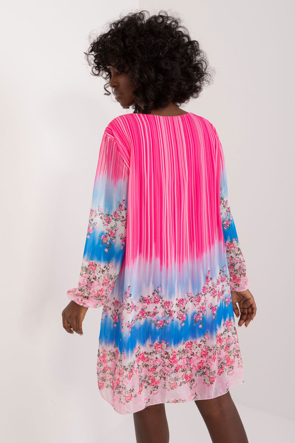 Italy Moda Dark Pink Long Sleeve Dress - view 3