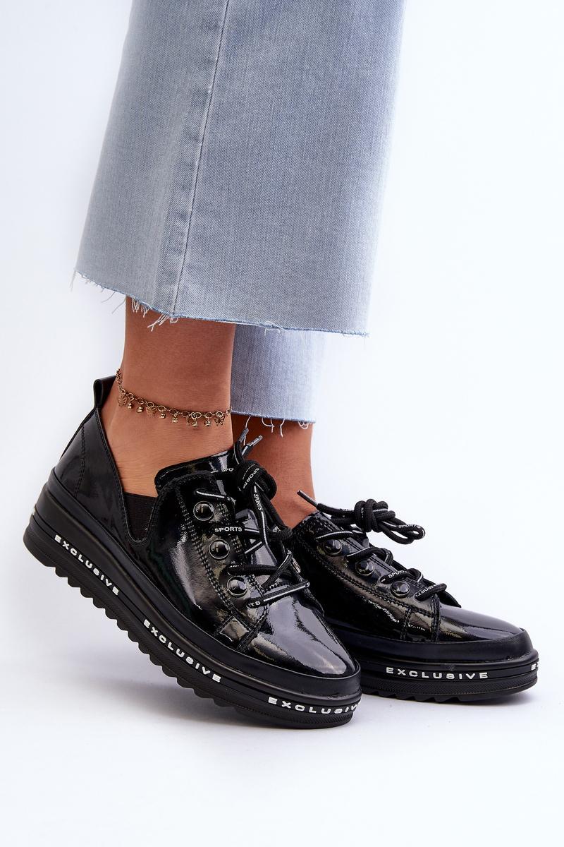 Step In Style Black Platform Shoes