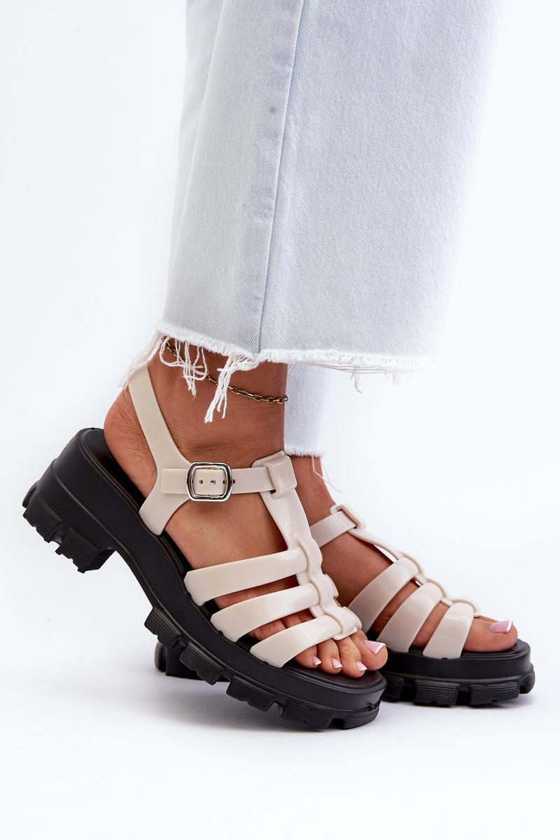 Step In Style Zaxy Light Beige Sandals