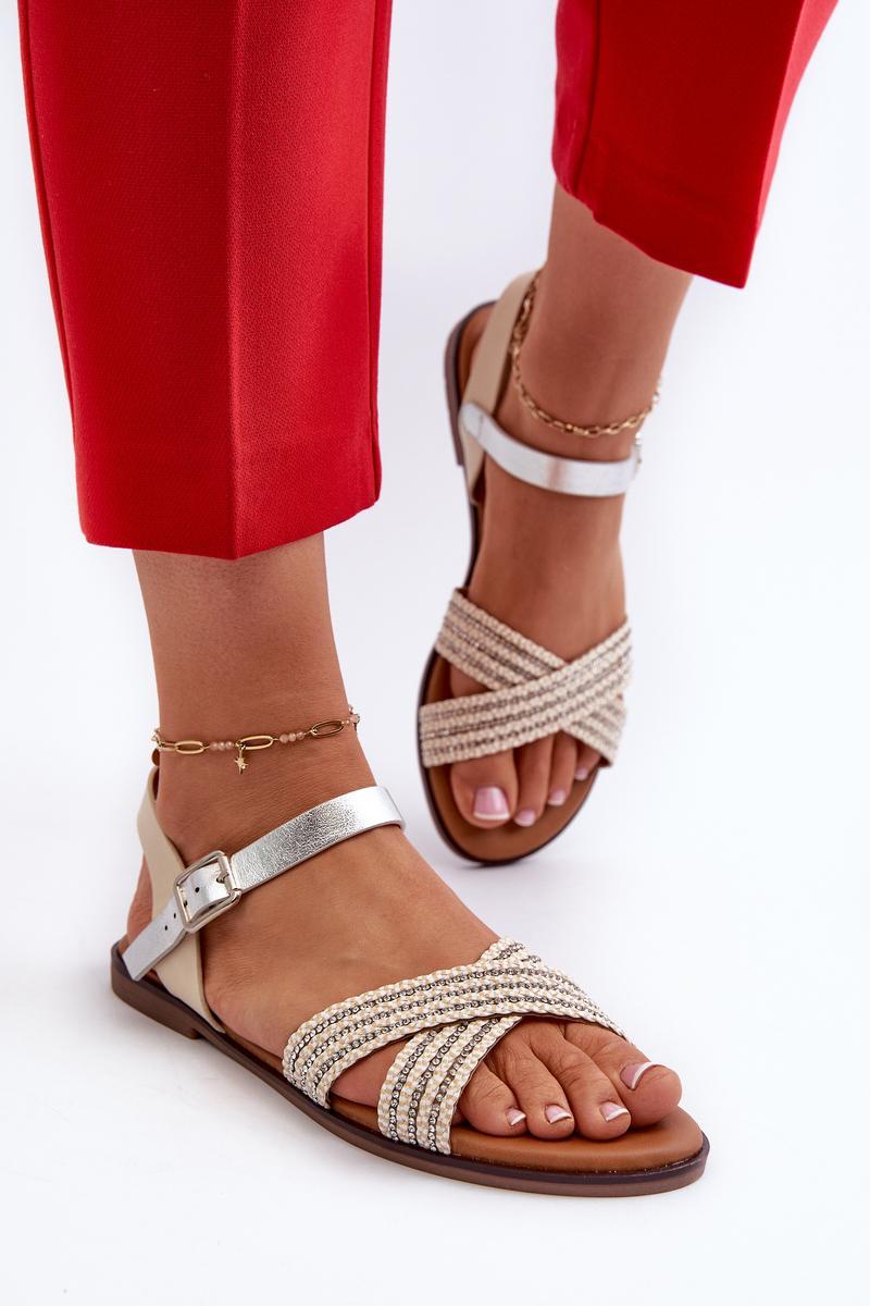 Step In Style Beige Flat Sandals - view 3