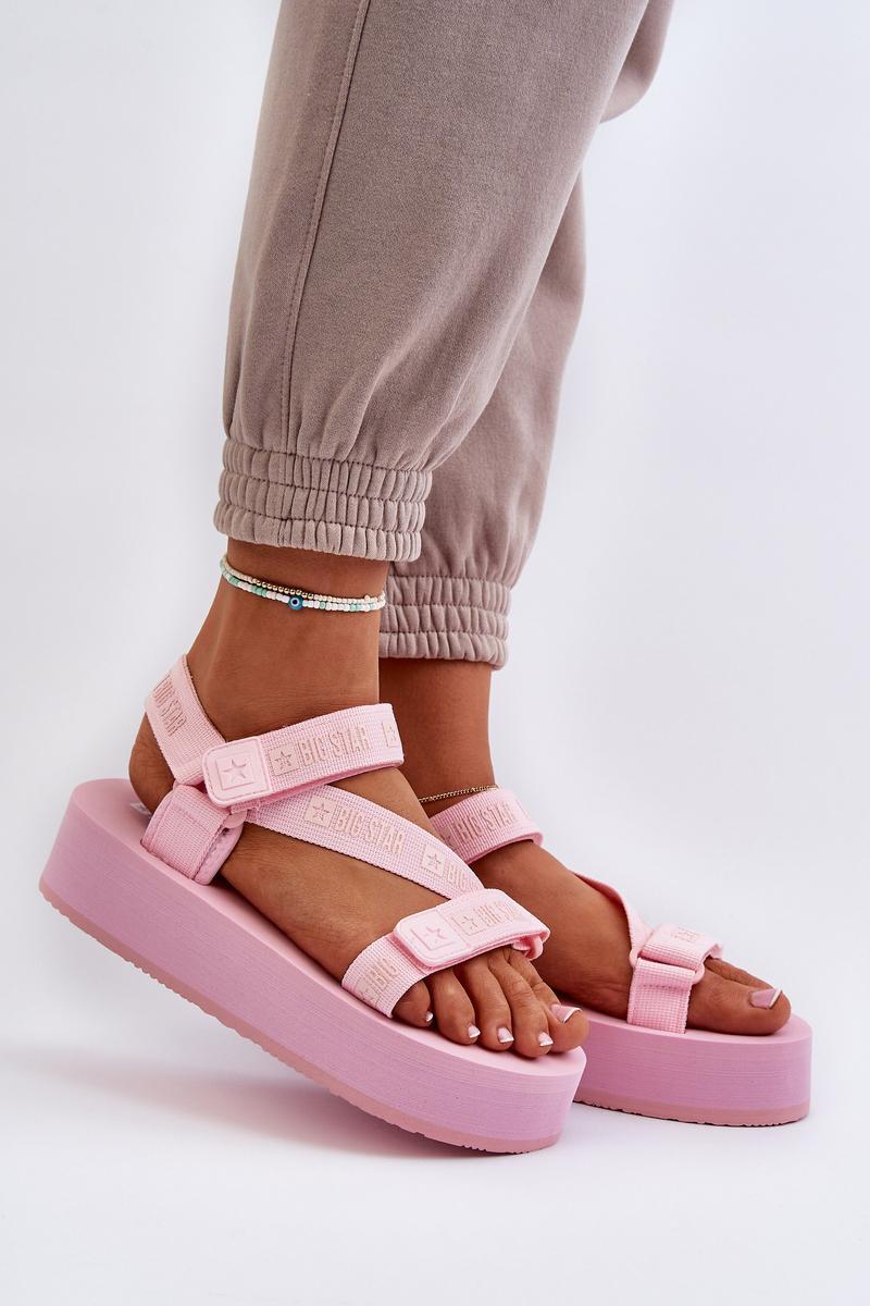 Step In Style Pink Platform Sandals