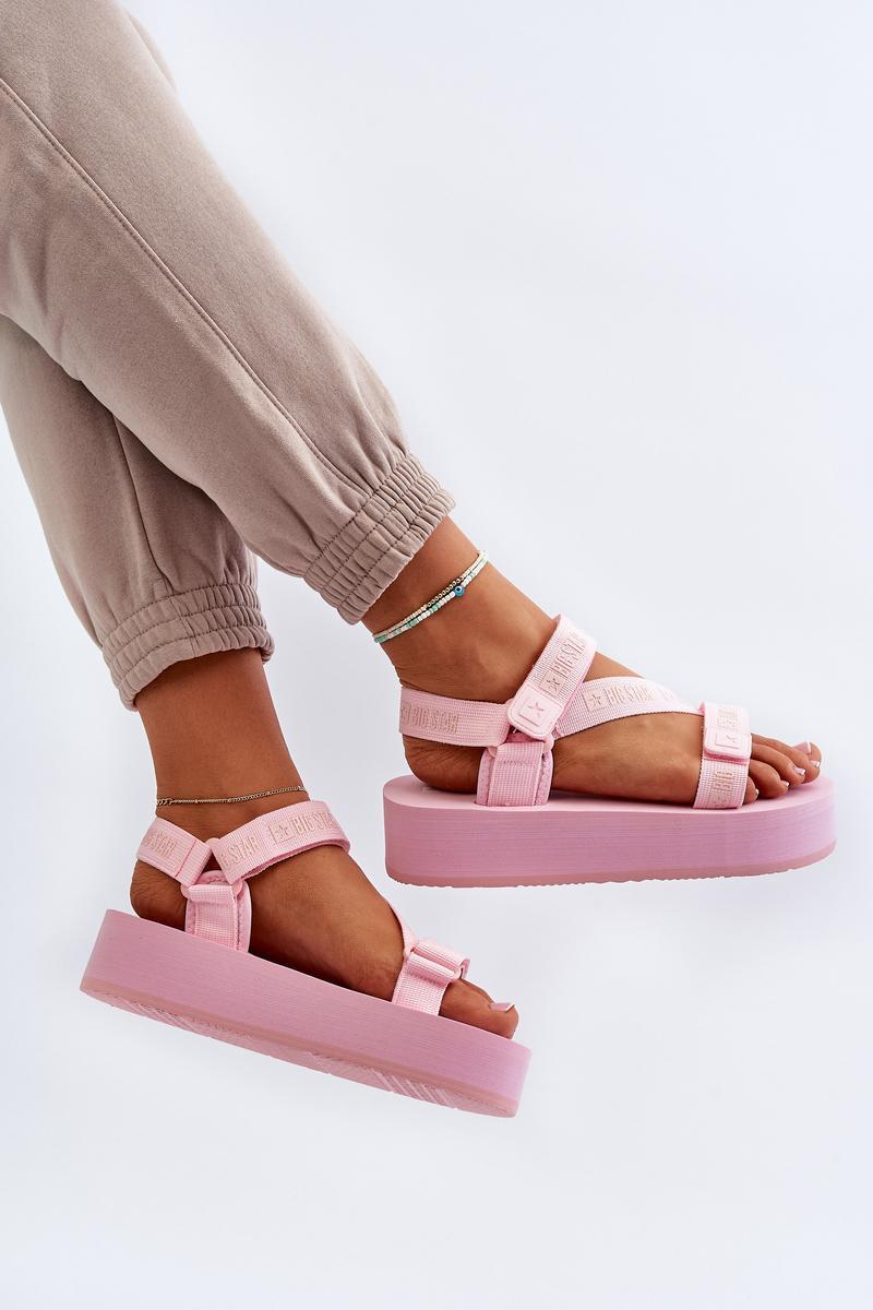 Step In Style Pink Platform Sandals - view 3