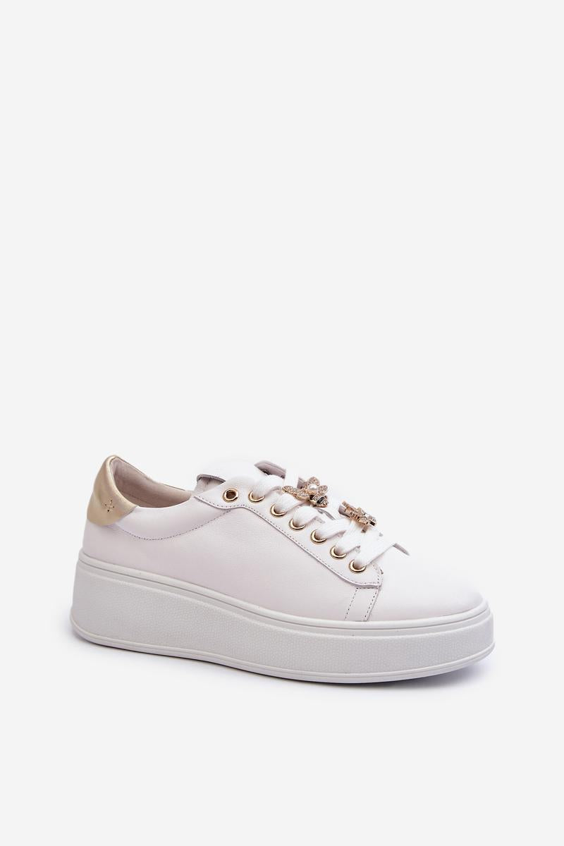 Step In Style White Striped Platform Trainers - view 2