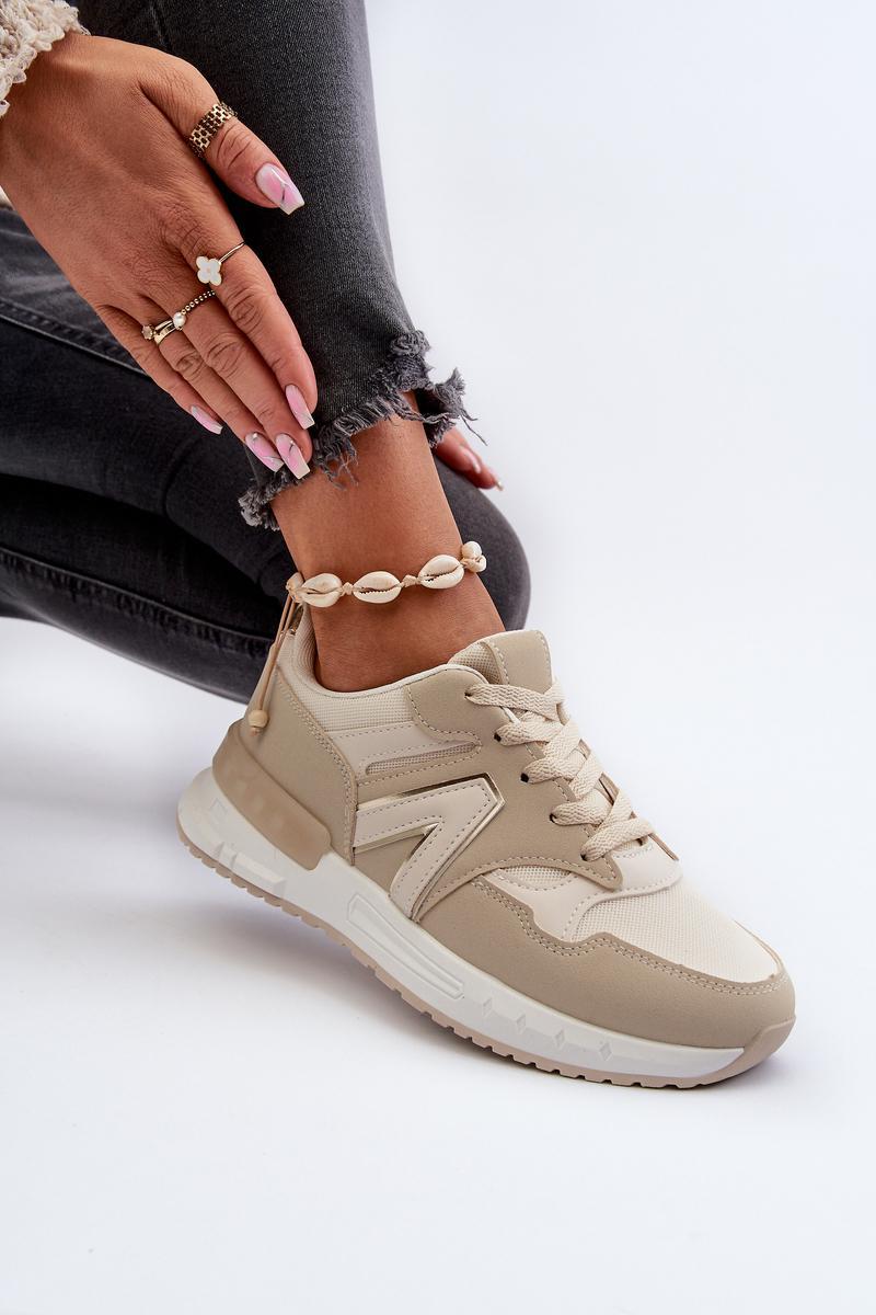 Step In Style Beige Platform Trainers - view 3