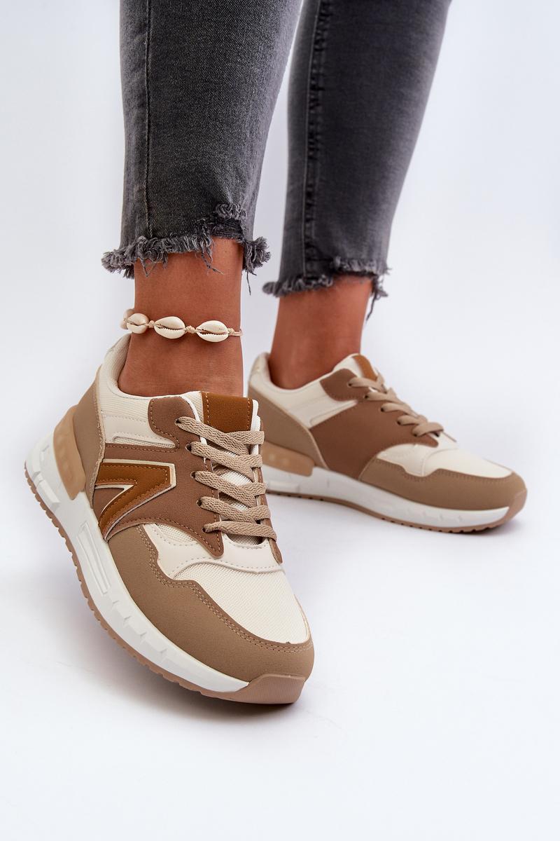 Step In Style Brown Platform Trainers