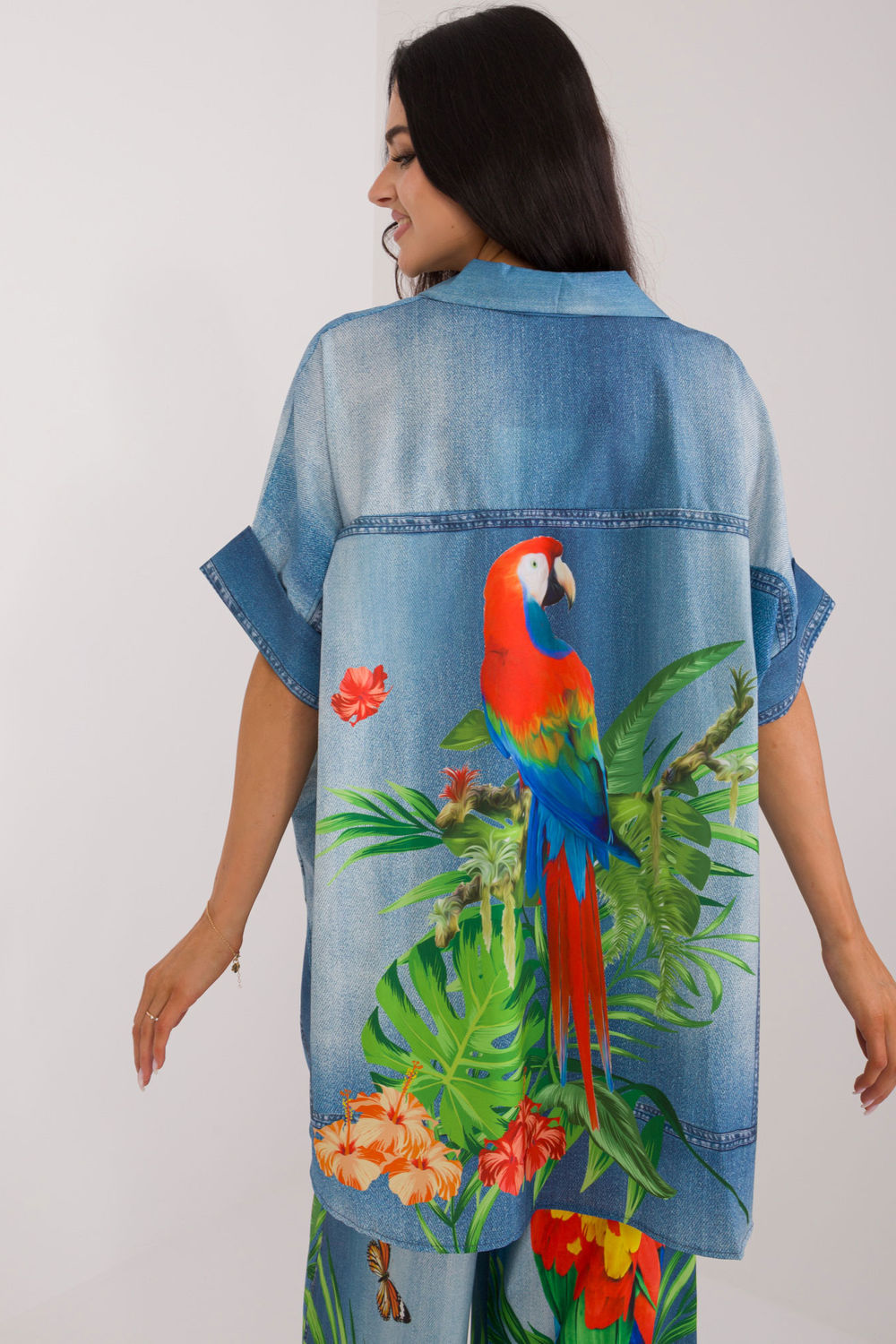 Italy Moda Blue Short Sleeve Top - view 3