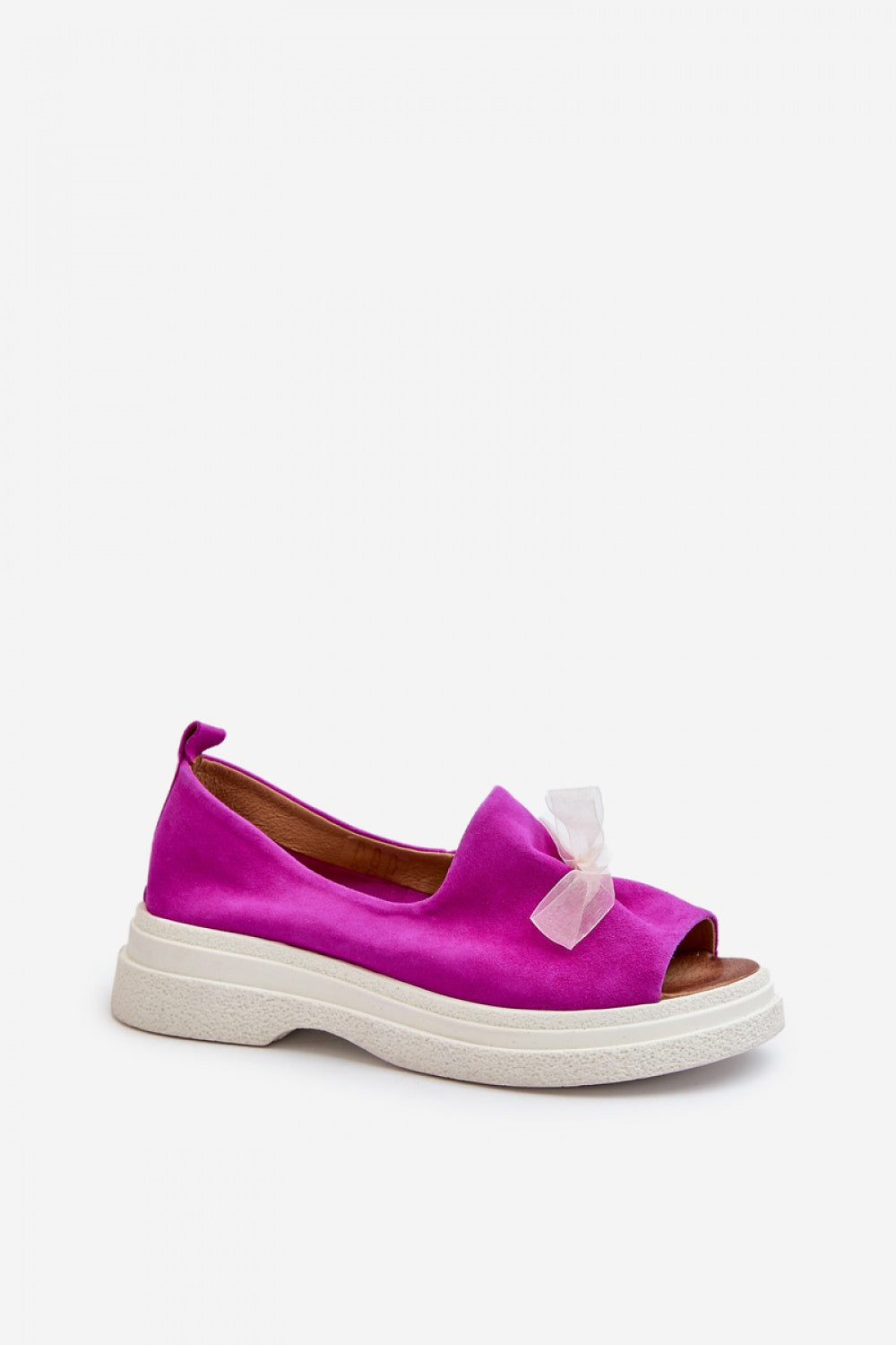 Step In Style Zazoo Fuchsia Suede Sandals - view 2