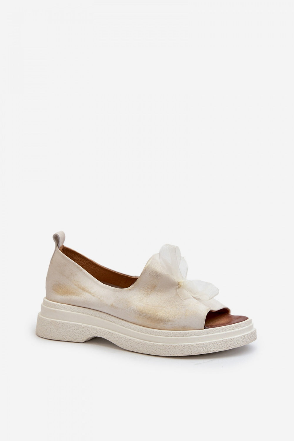 Step In Style Zazoo Gold Leather Sandals - view 2