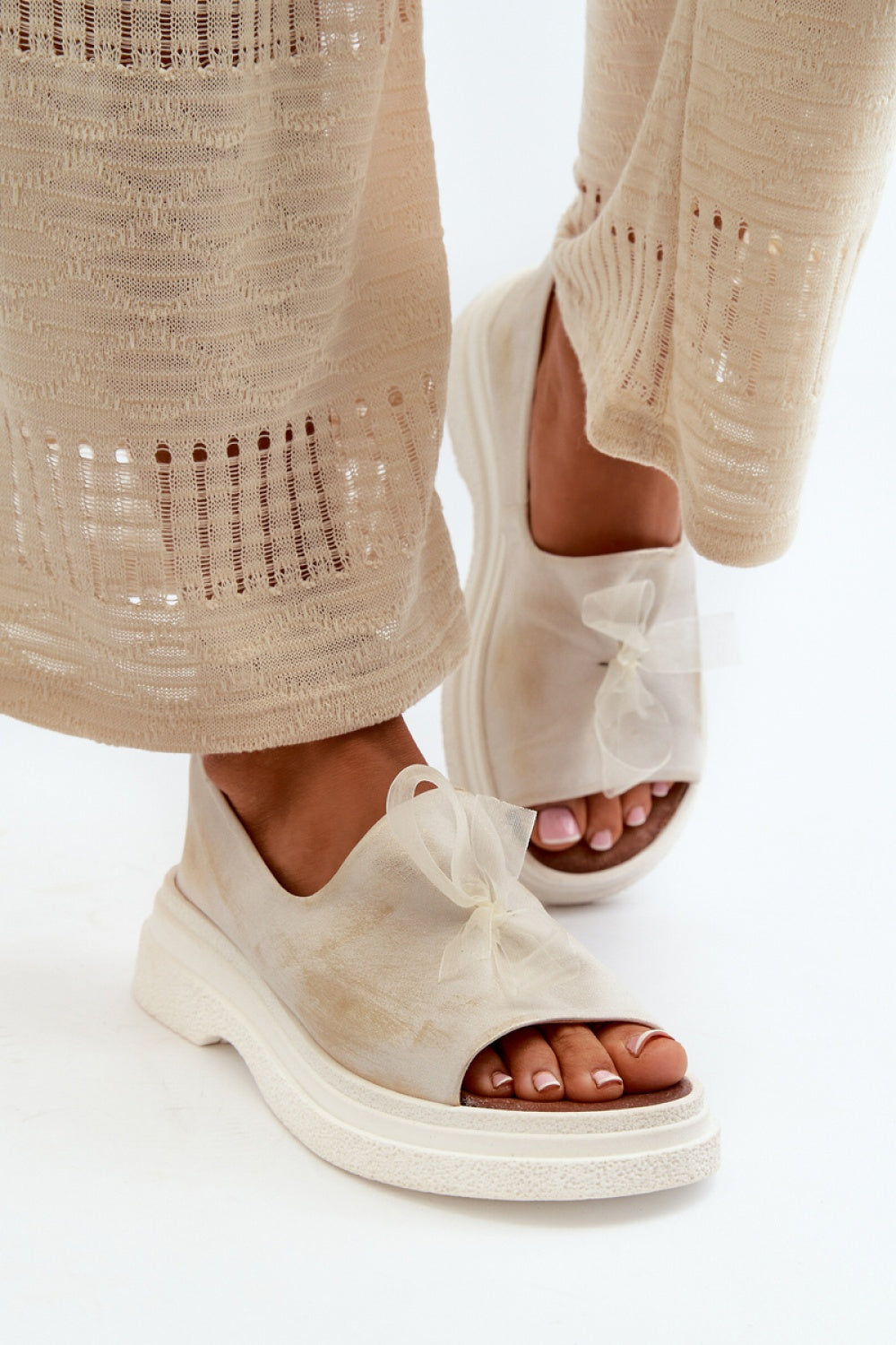 Step In Style Zazoo Gold Leather Sandals - view 3