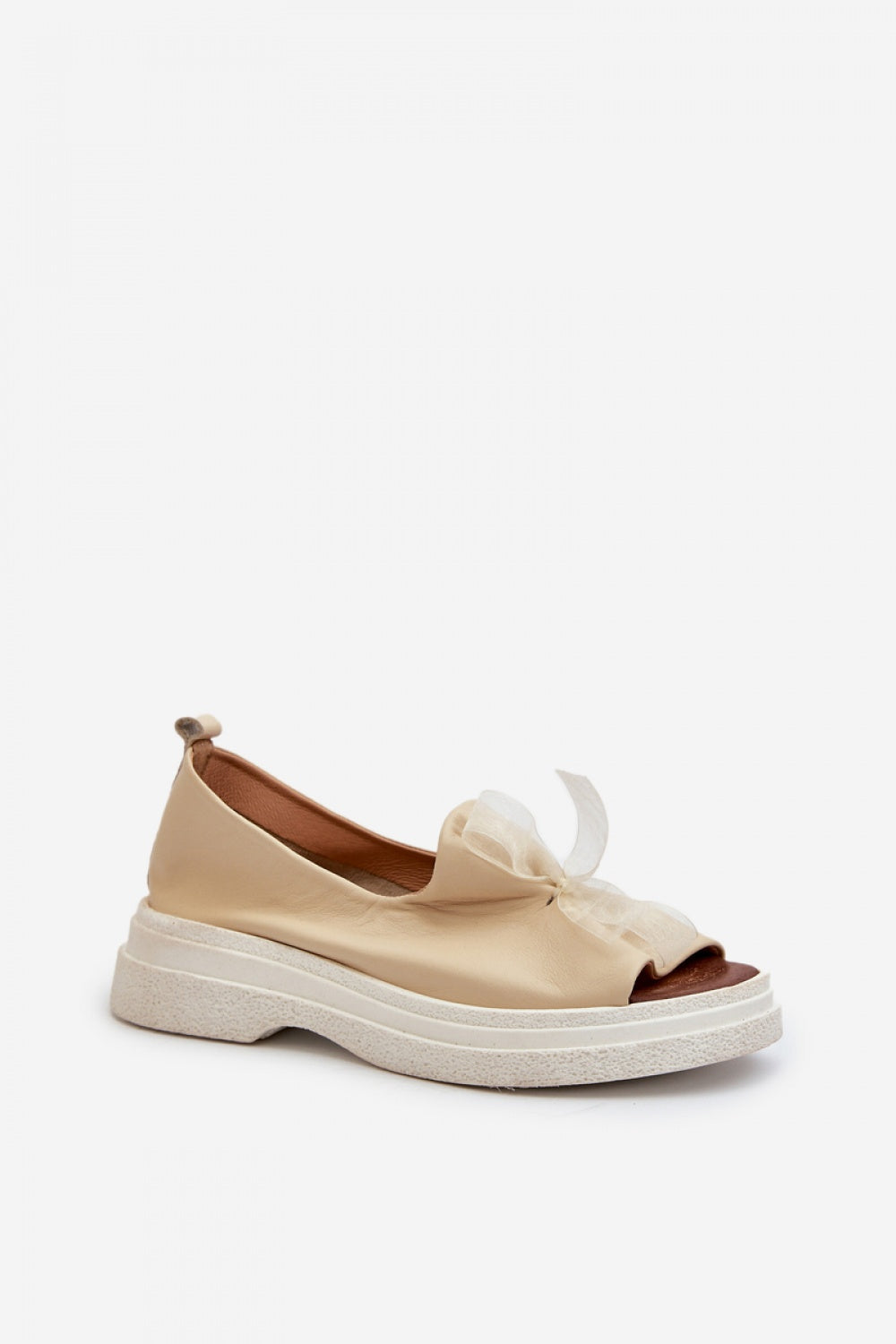 Step In Style Zazoo Light Beige Leather Sandals - view 2