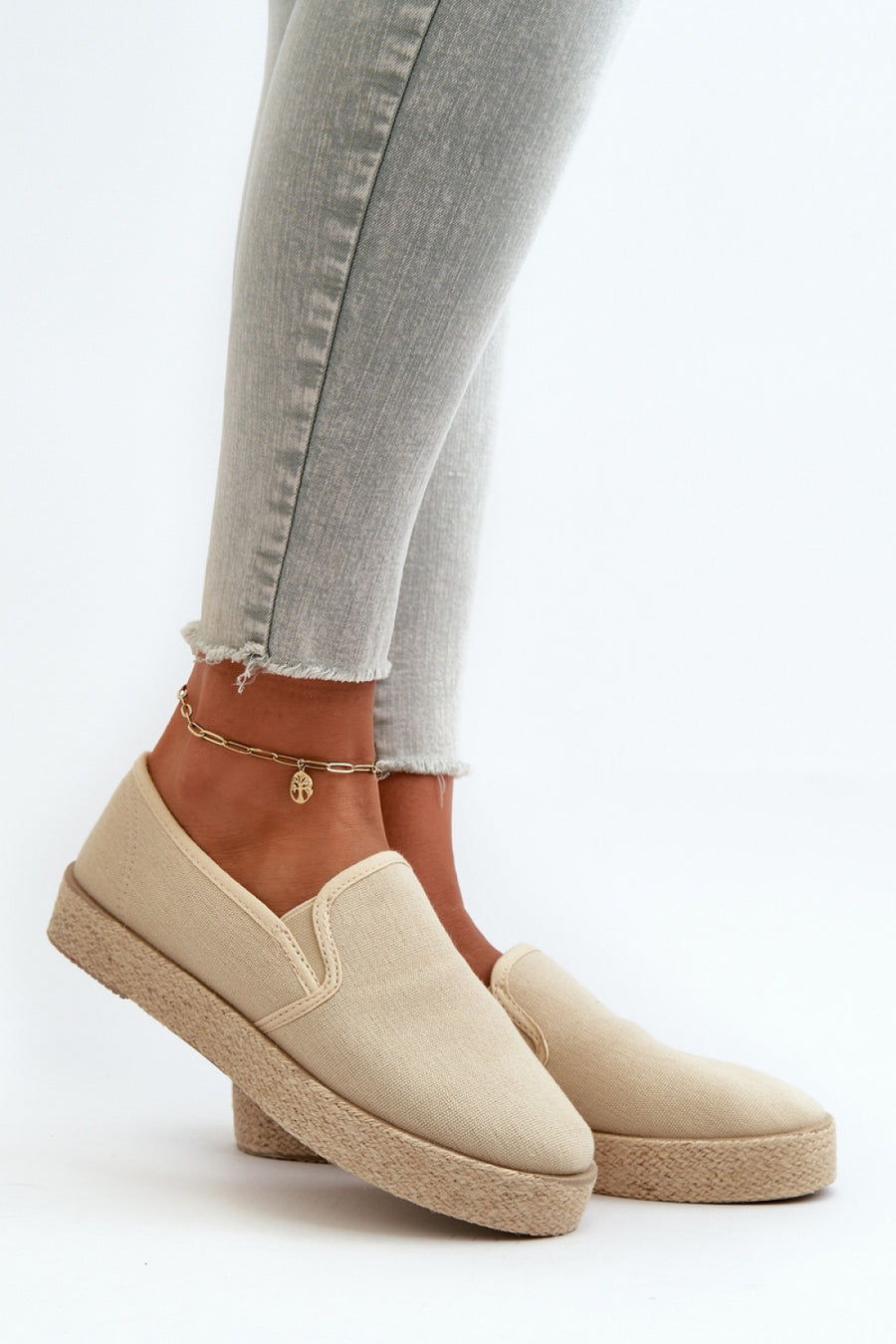 Step In Style Naloenma Beige Platform Espadrilles
