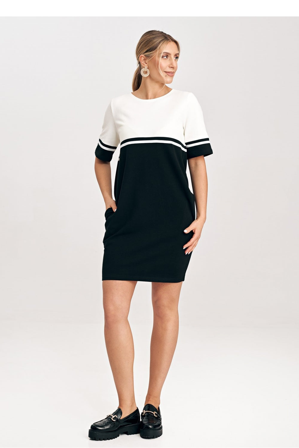 Figl Ecru Mini Short Sleeve Dress - view 2