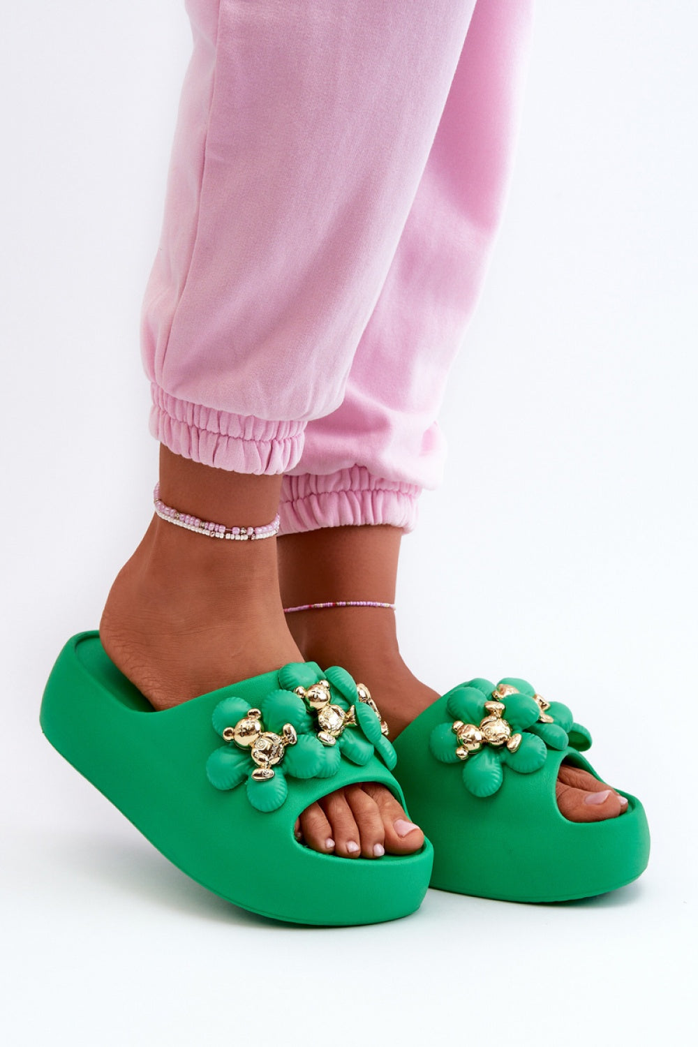 Step In Style Bremavia Green Flip Flops