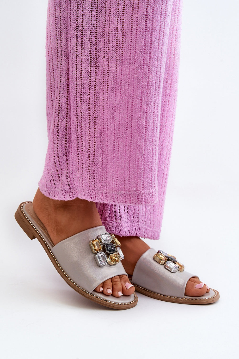 Step In Style Beige Flat Flip Flops
