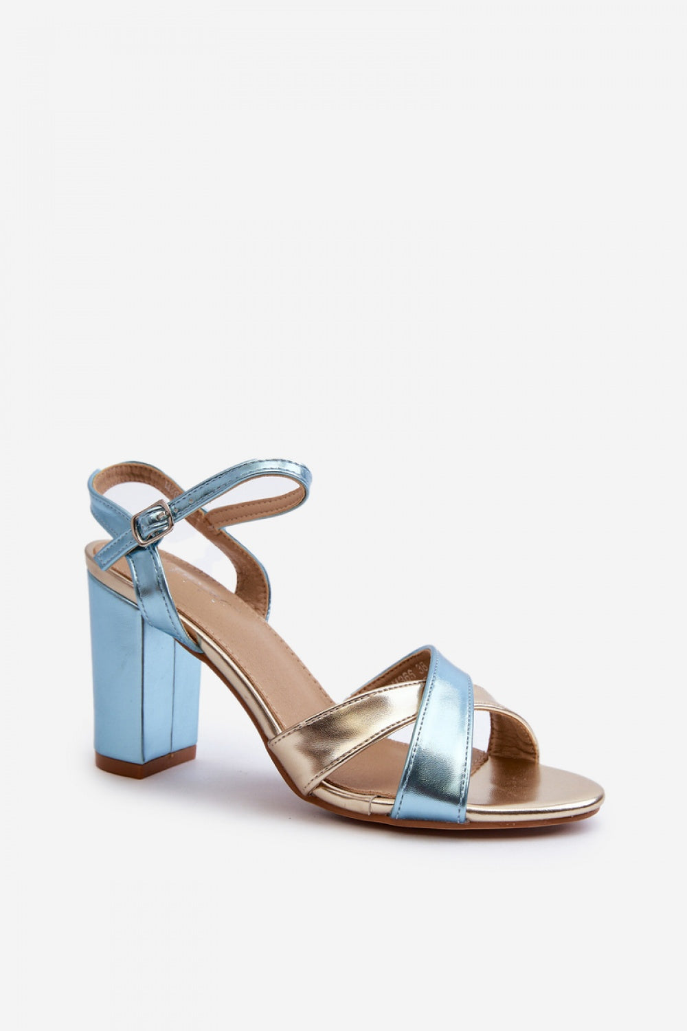Step In Style Abilica Gold Faux Leather Stiletto Heeled Sandals - view 2