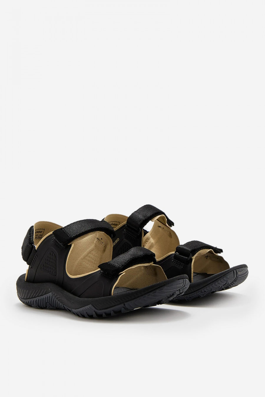 Step In Style Black Sandals with Lining
