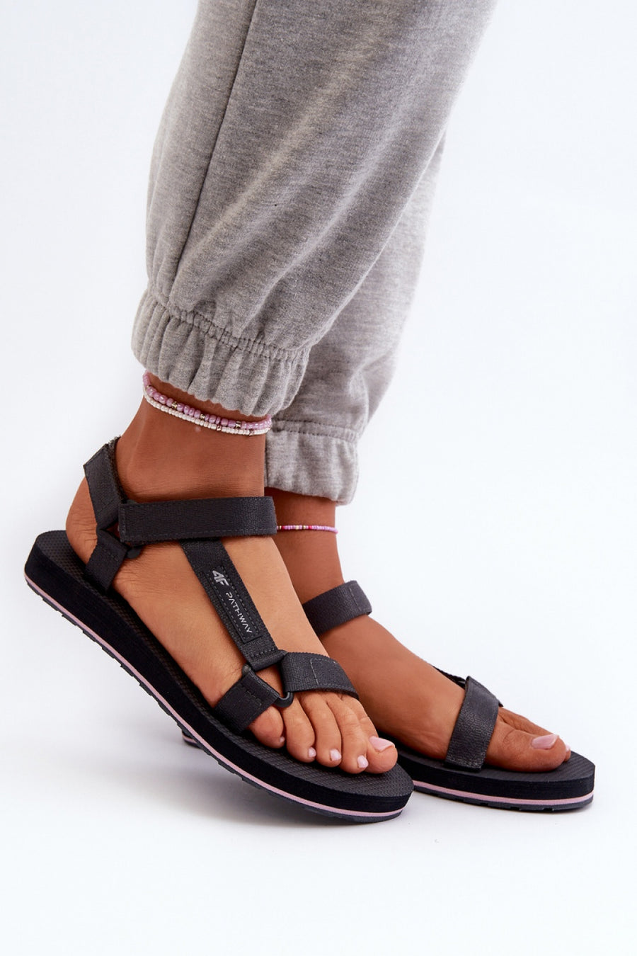 Step In Style Dark Grey Sandals
