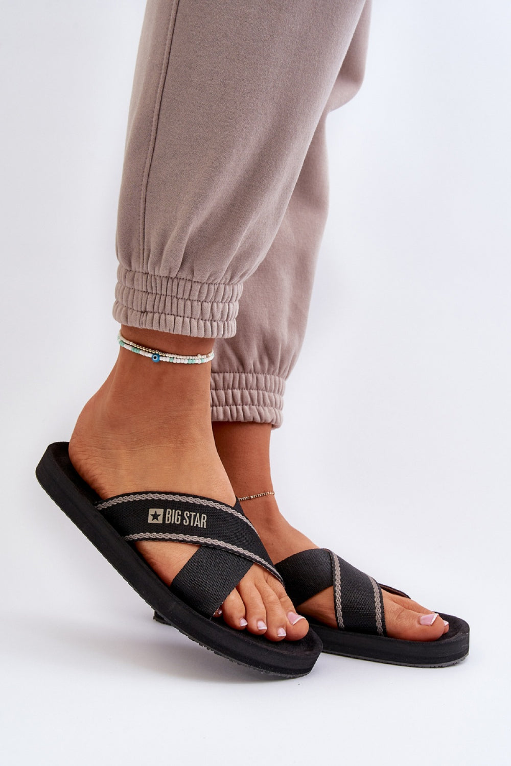 Step In Style Black Flip Flops