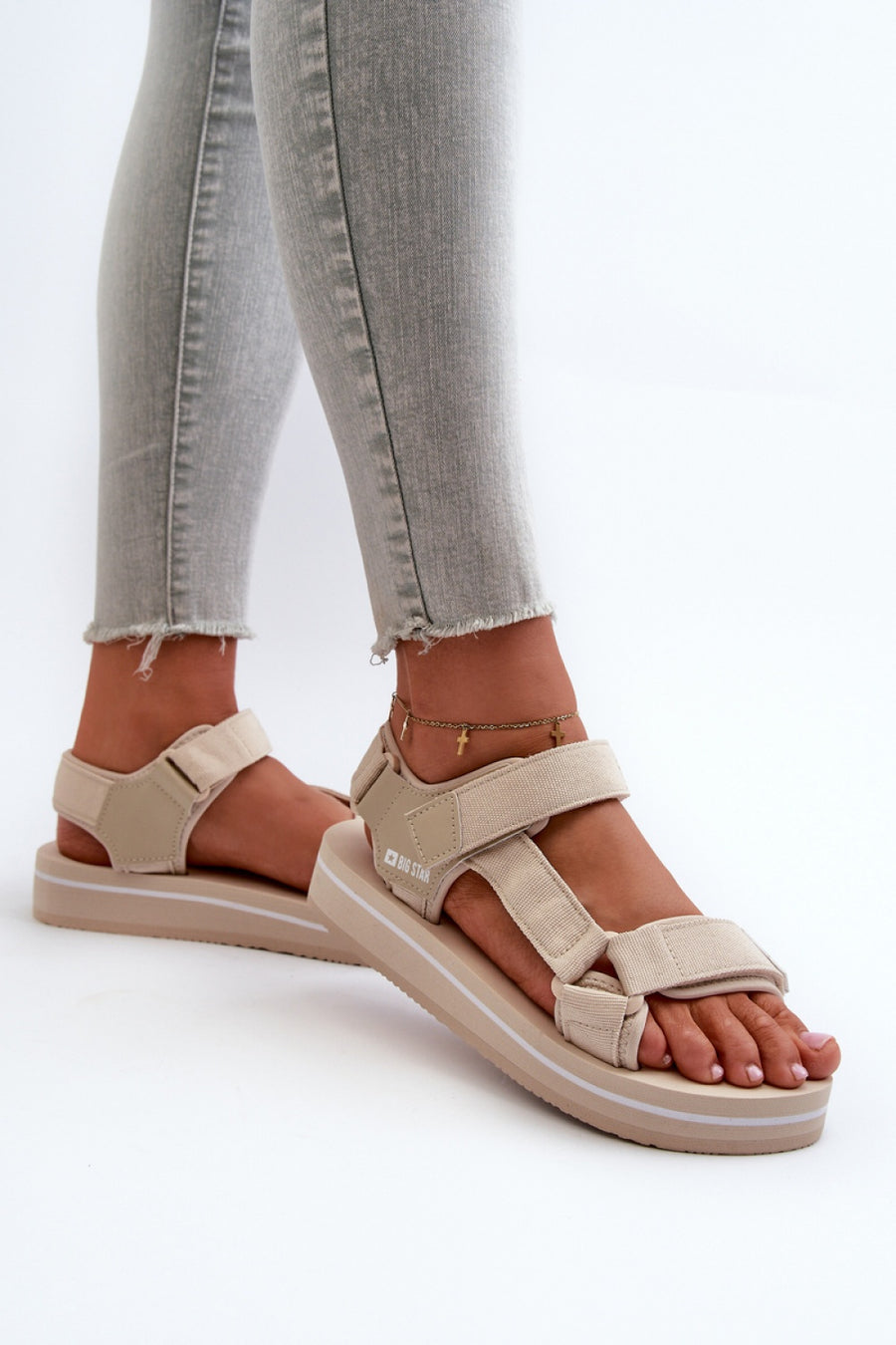 Step In Style Beige Platform Sandals