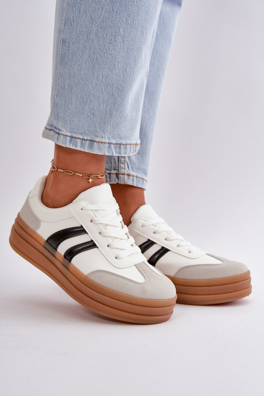 Step In Style Grey Platform Trainers