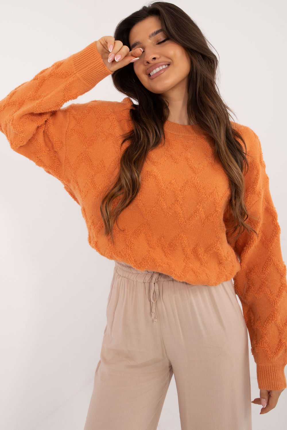 AT Orange Knitted Long Sleeve Jumper