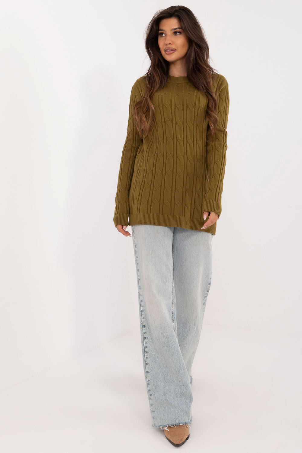 AT Olive Long Sleeve Jumper