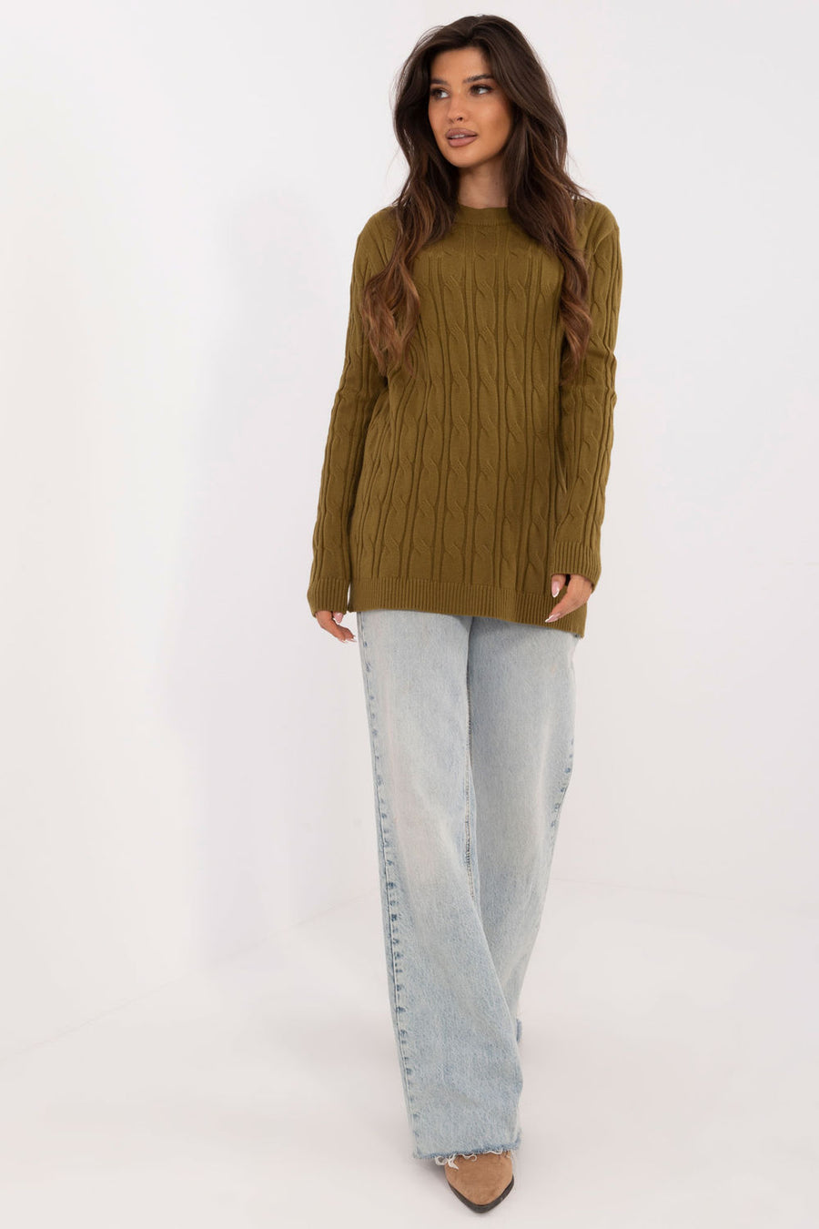 AT Olive Long Sleeve Jumper
