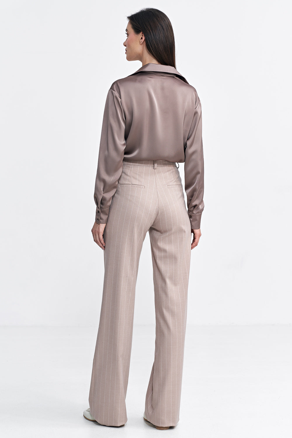 Nife Beige Striped Bodycon Trousers - view 3