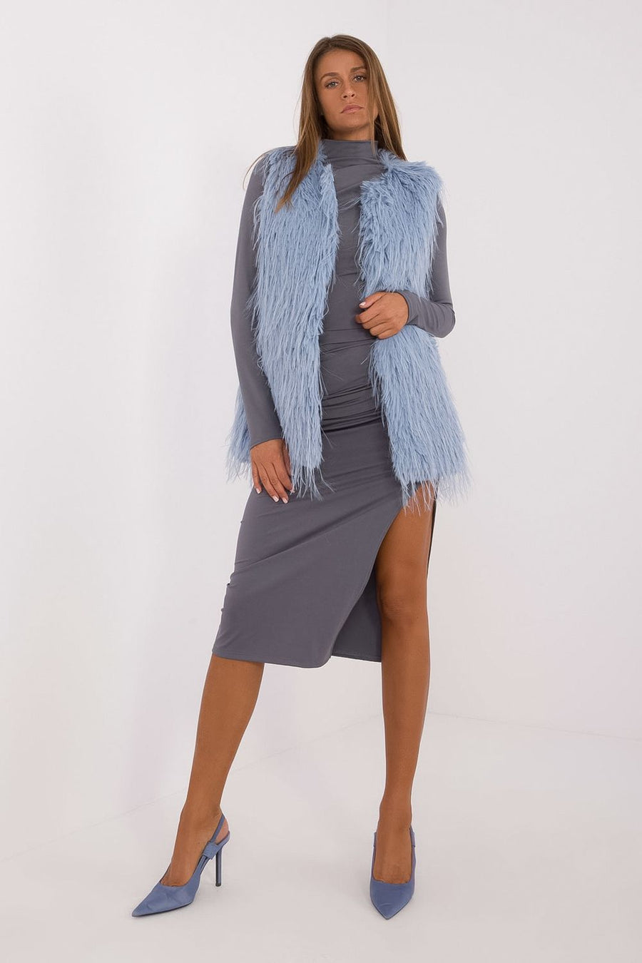AT Blue Hooded Gilet