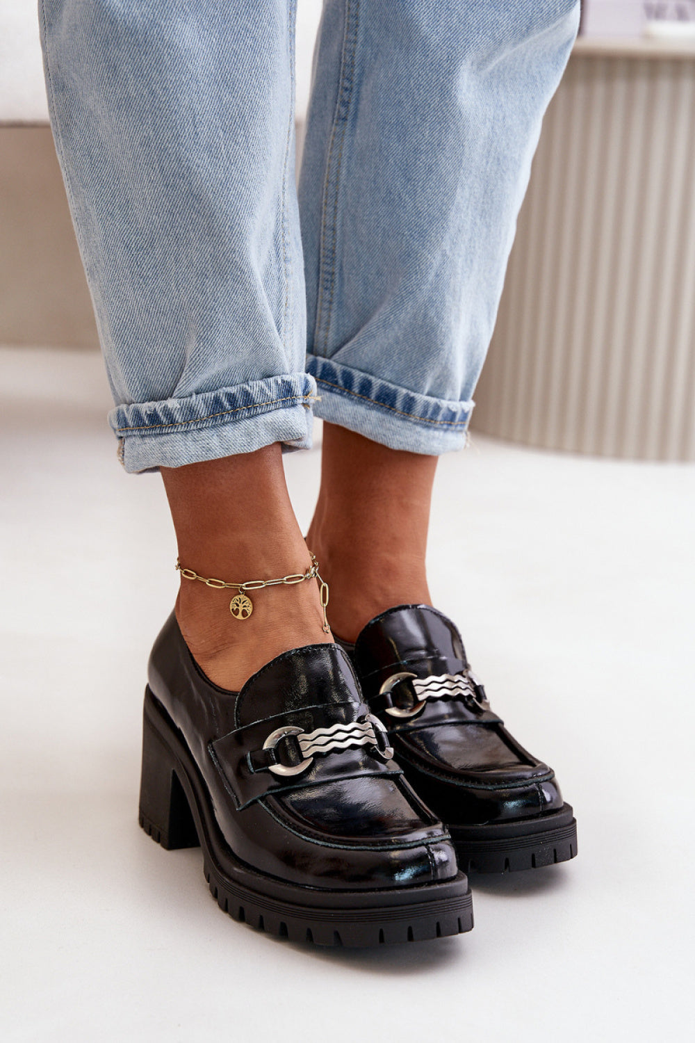 Step In Style Zazoo Black Heeled Shoes