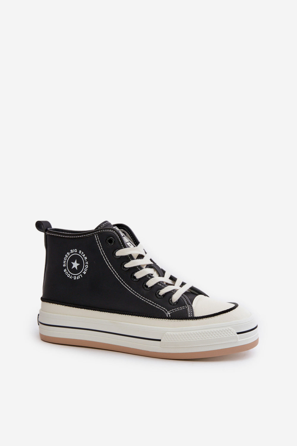 Step In Style Black Trainers with Lining - view 2