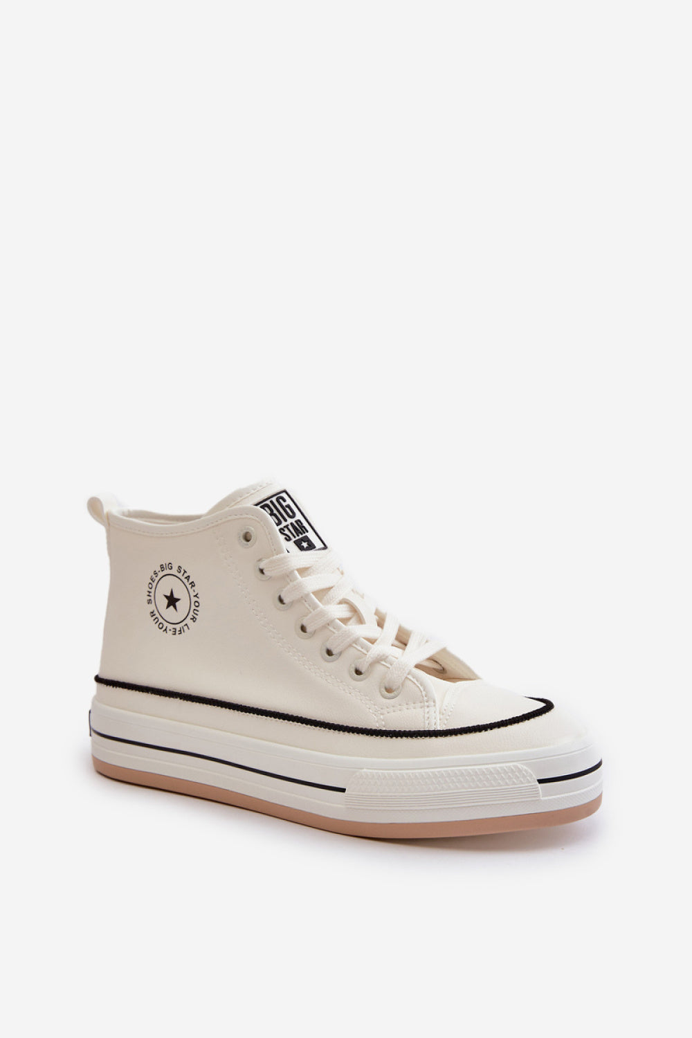 Step In Style White Trainers with Lining - view 2