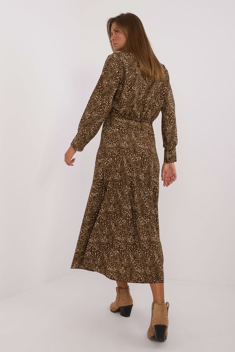 Italy Moda Dark Dark Beige Wrap Skirt Co-Ord Set - view 3