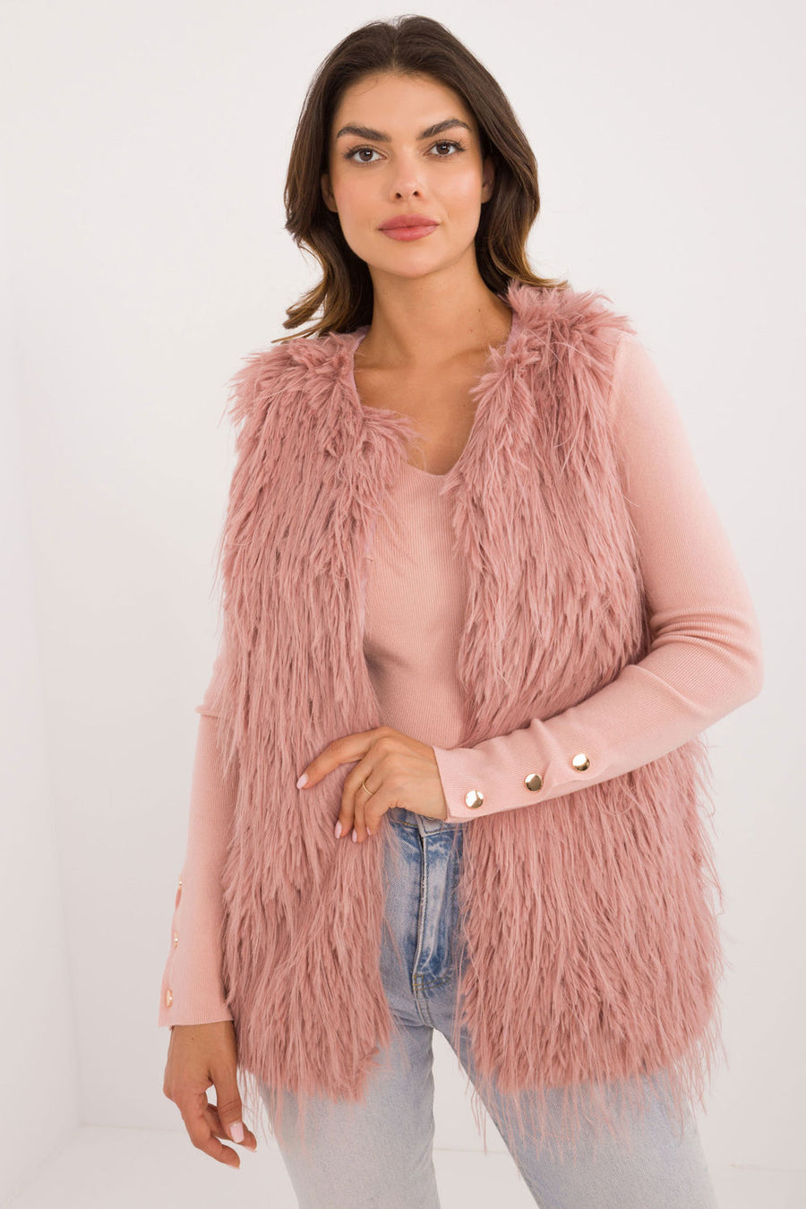 AT Dark Pink Hooded Gilet