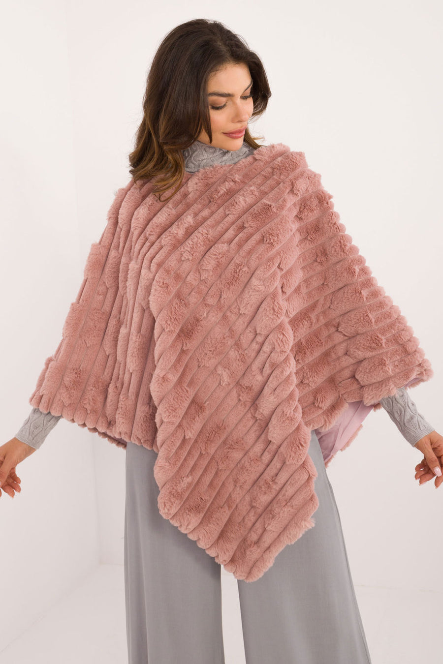 AT Dark Pink Poncho