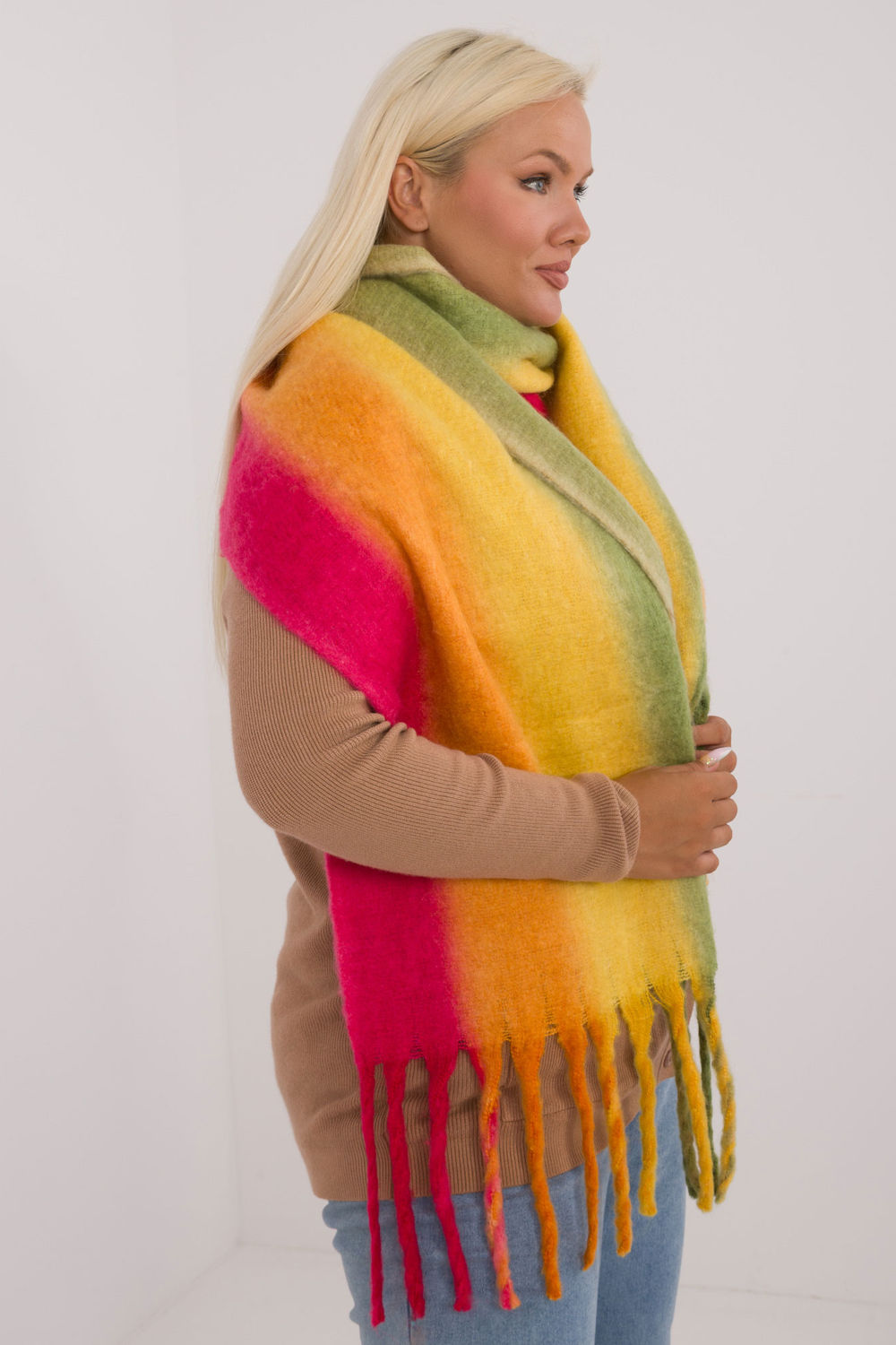 AT Light Green Shawl - view 2