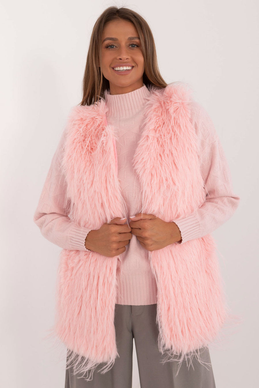 AT Light Pink Hooded Gilet