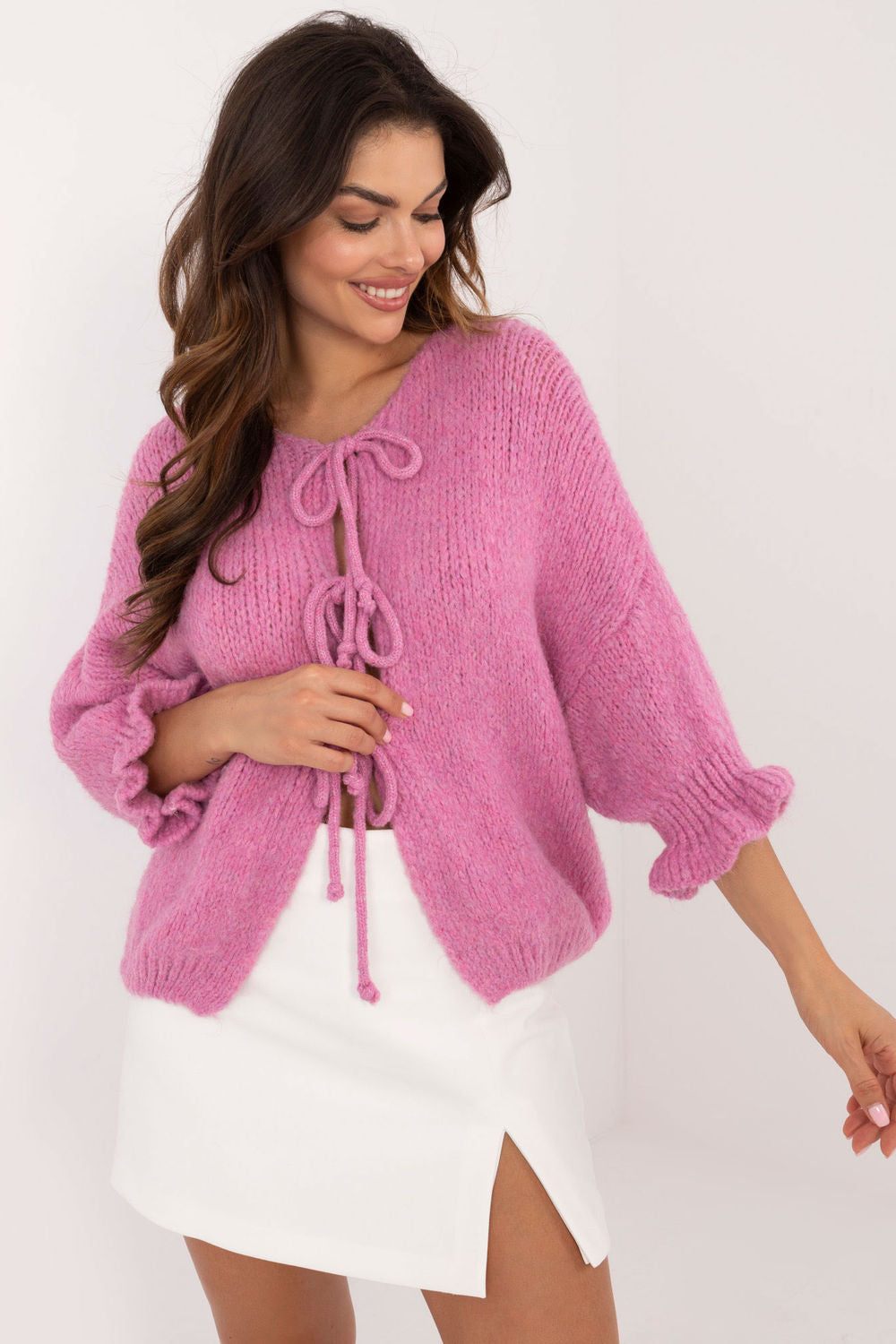 Italy Moda Dark Pink Cardigan